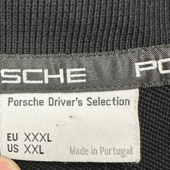 Porsche Driver Selection Men Polo Shirt 2XL Black Performance Short Sleeve Rugby